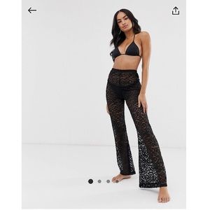 Black Beach Flares Swim Coverup Size US 6